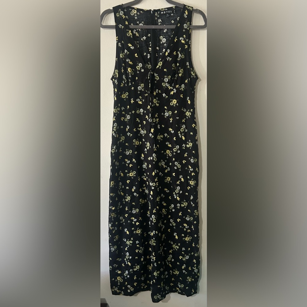 Motel Rocks Black Floral Maxi Dress